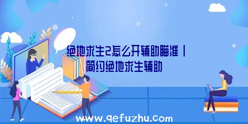 「绝地求生2怎么开辅助瞄准」|简约绝地求生辅助